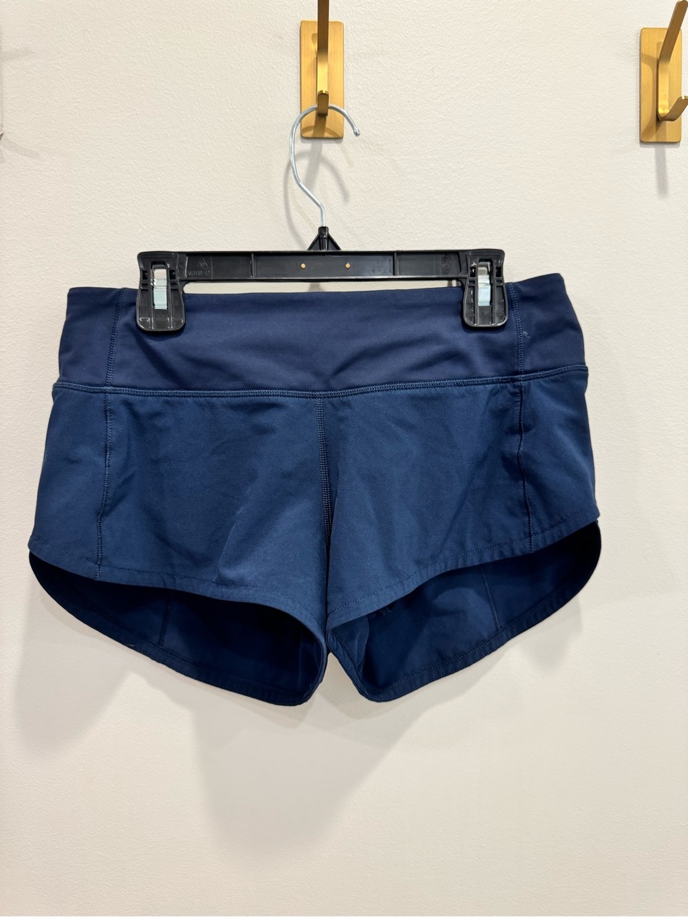 lululemon athletica Navy Athletic Running Shorts with Zipper Pocket - Picture 3 of 6